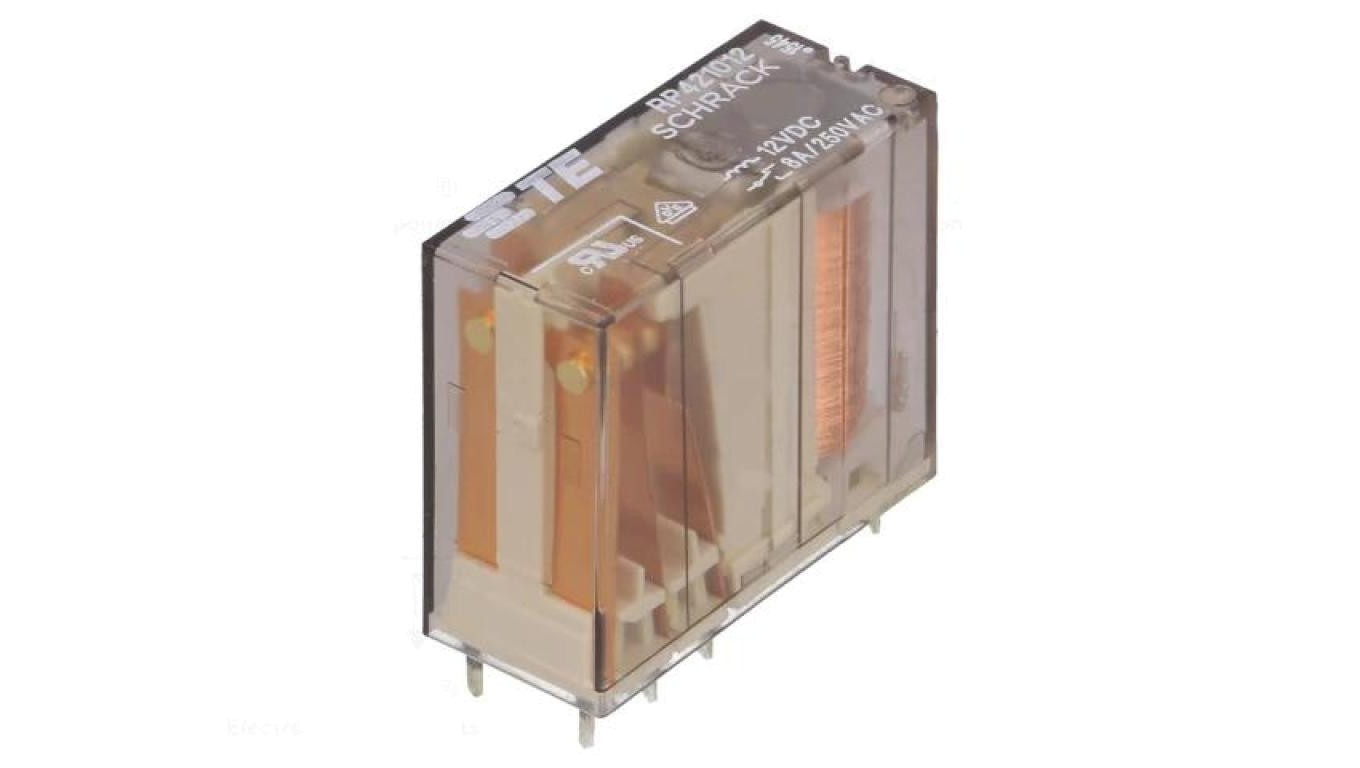 6-1393234-7 Relay: electromagnetic DPDT Coils: 12VDC 8A/250VAC /T2UK