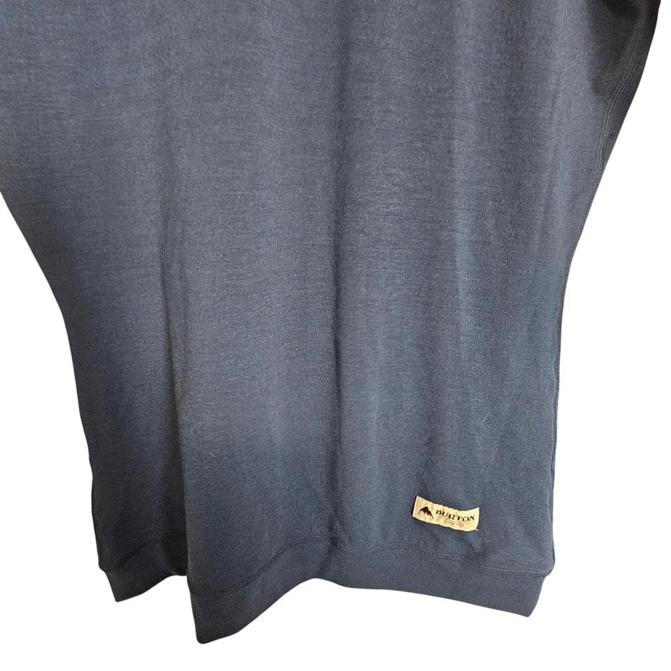 Camisa Burton Manga Larga Camiseta Atlética Mujer XS Azul Cuello Alto Mujeres  Foto 3 de 4