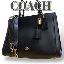 COACH 49500 Zoe 2way Shoulder Bag Leather Black