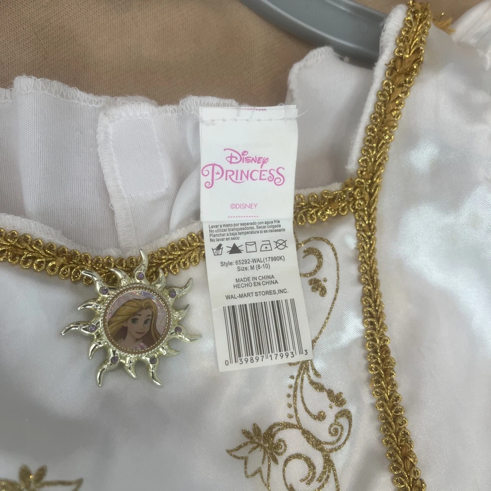 Disney Rapunzel Wedding Dress Costume Tangled Ever After Child Size 8-10 - Image 3 of 4