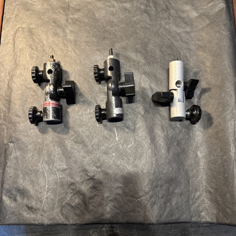 umbrella strobe bracket (2 NORMAN'S, ONE CUSTOM MADE) ( B32 )