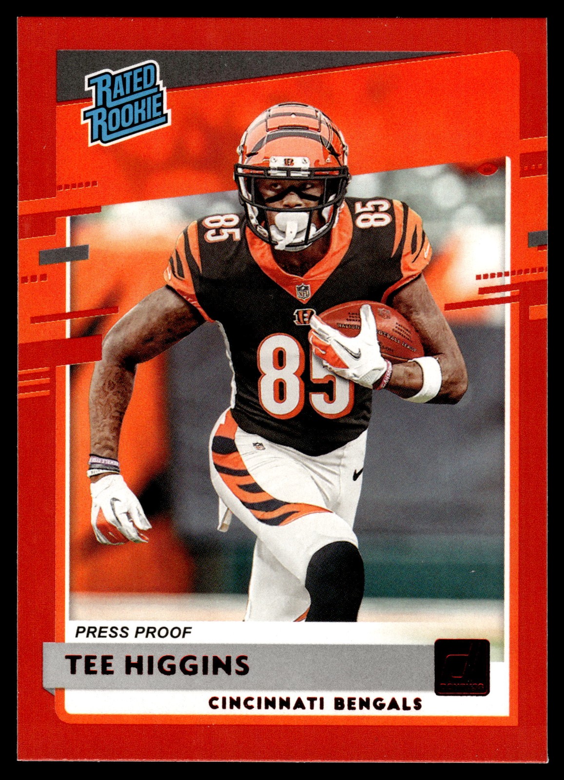 2020 Donruss #310 Tee Higgins Press Proof Red Rookie RC