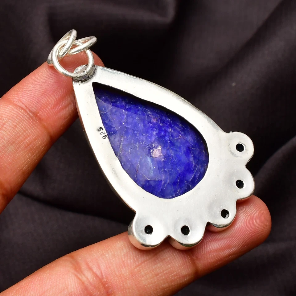 Ciondolo gioiello fatto a mano con pietra preziosa in argento sterling 925... - Immagine 3 di 4