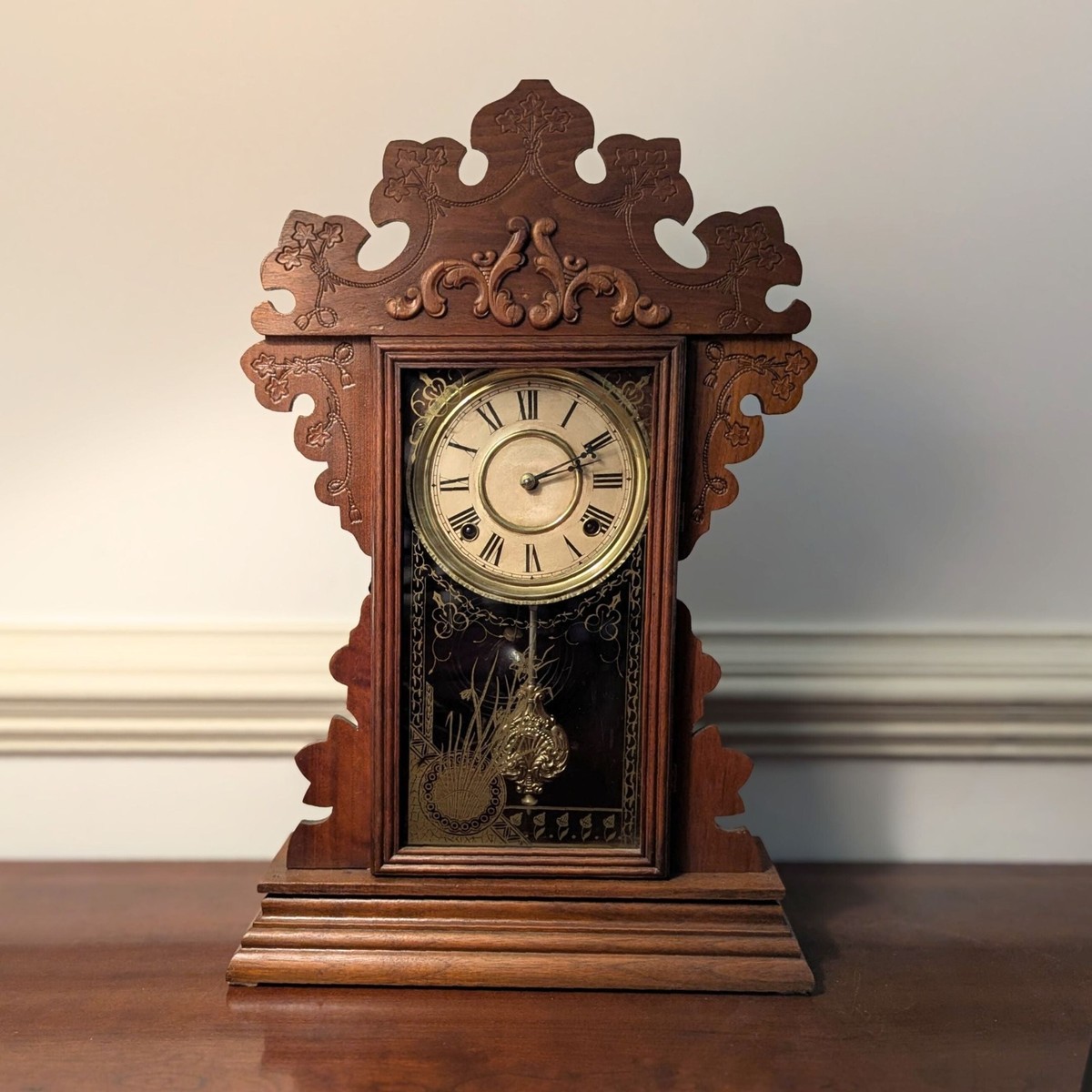 EN Welch 1890 #4 8-Day Gingerbread Mantel Clock | eBay