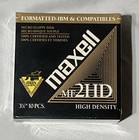 Maxell MF2HD High Density Floppy Disks 10 Pack Factory Sealed New