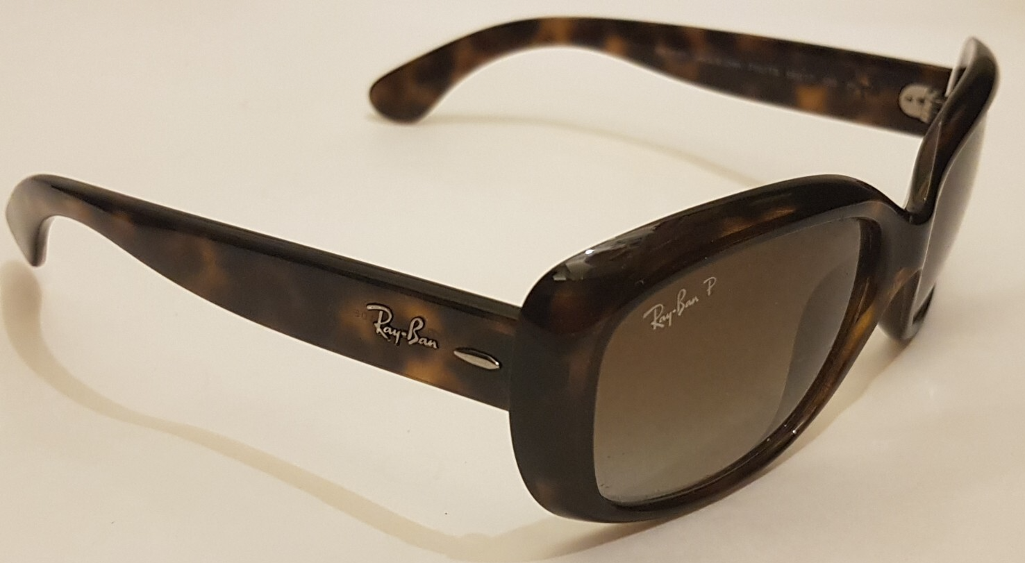 Genuine Ray-Ban JACKIE OHH RB4101 710/T5 3P Women's Polarized Sunglasses HAVANA