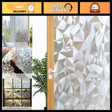3D Decorative Privacy Window Film - Stained Glass Static Cling, UV Protection, H