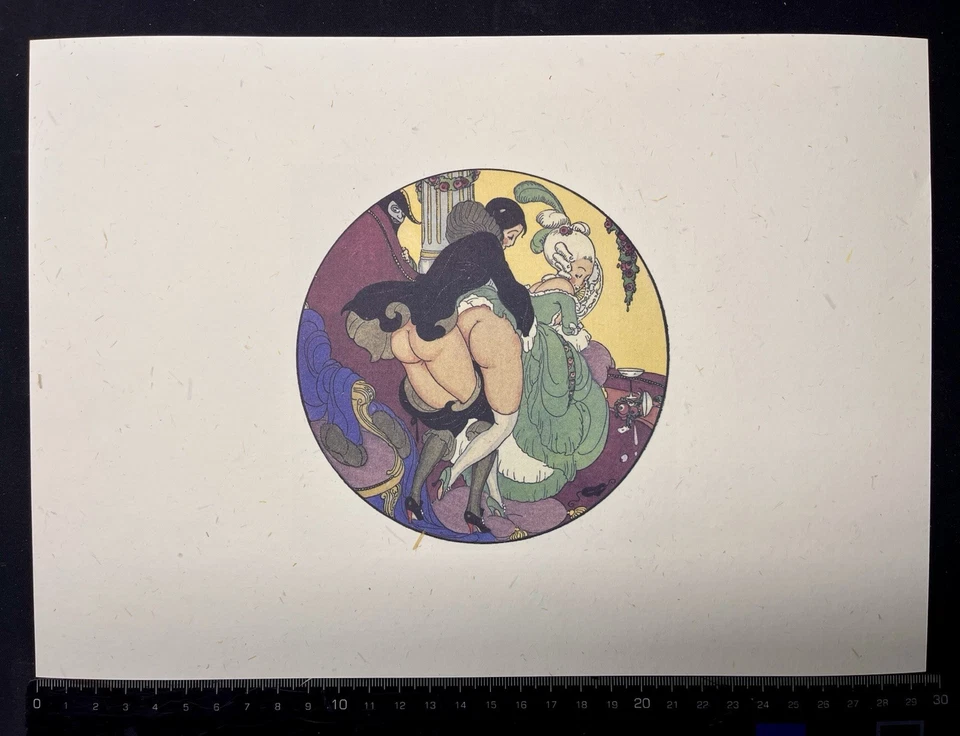 Erotic Art print G. Wegener - Lesbian Art of making Love - 1920 Vagina Lick Wank - Bild 4 von 4