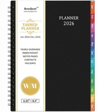 2026 Planner - Planner 2026, 2026 Planner Weekly and Monthly with Tabs, Jan 2026