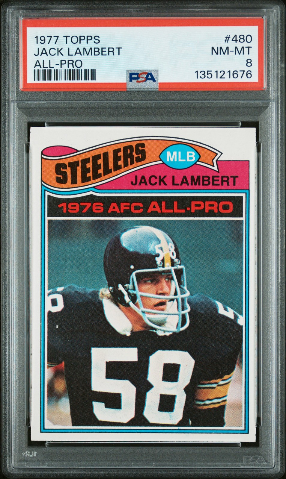 1977 TOPPS ALL-PRO #480 JACK LAMBERT PSA 8