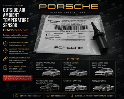 Genuine Porsche Outside Air Ambient Temperature Sensor Temp OEM 95850553500