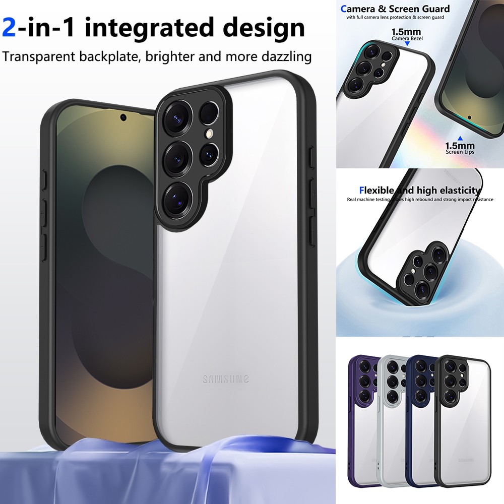 Für Samsung S25 S24 S23 S22 S21 Ultra Plus Stoßfeste Matte Hülle Dünne Rückseite