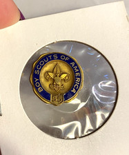 NOS Vintage 55 YEAR Boy Scout Leader Veteran PIN BSA Badge Award Uniform