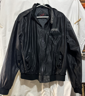Vintage Coca Cola Windbreaker 1980s Upstream Racing Div. Nylon black XLarge
