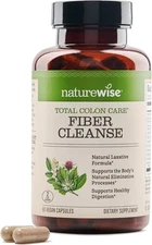 NatureWise Total Colon Care Fiber Cleanse - Natural Laxative Blend - Herbal... 