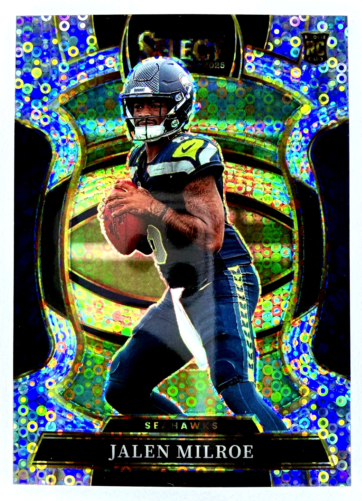 2025 Select JALEN MILROE #14 RC Rookie Concourse Level Silver Disco - Seahawks