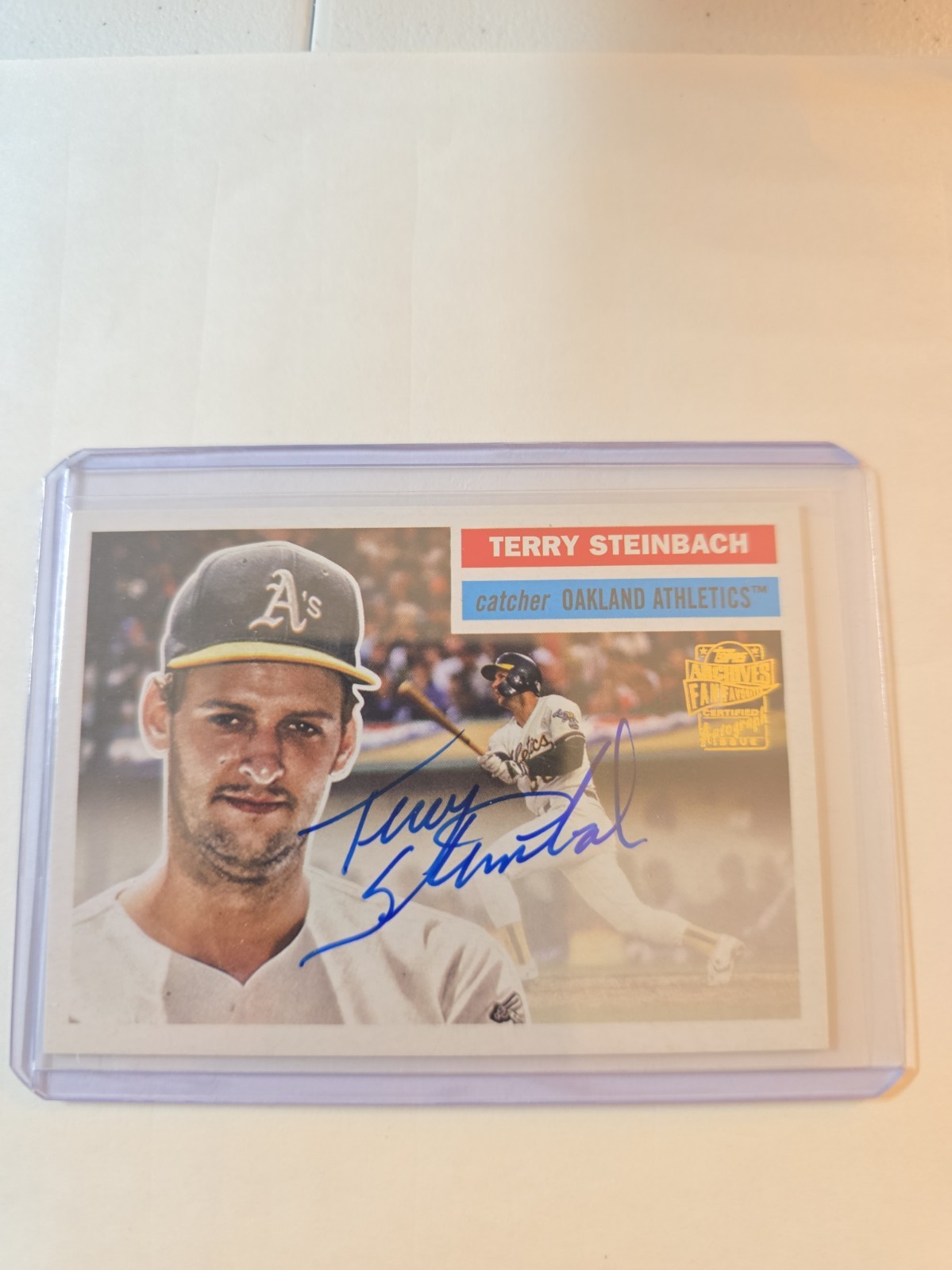 2025 Topps Archives - 1956 Fan Favorites Autographs Terry Steinbach #56FFA-TS