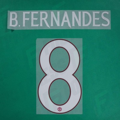 Offizielle Beflockung - Manchester United, Bruno Fernandes, 2023/2024, Away Europe, B