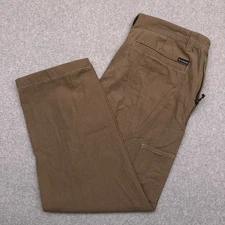 Columbia Roc II Pants Men's 38x29 Brown Heavy Cotton Twill Hiking Outdoors