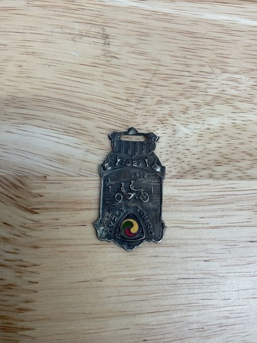 Genuine 1927 AMA Motorcycle Gypsy Tour Silver Tone Fob Perfect Score Memorabilia