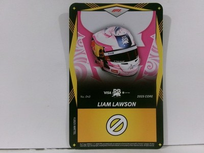 2025 UNO Elite Core F1 Formula 1 HELMET YELLOW #043 LIAM LAWSON