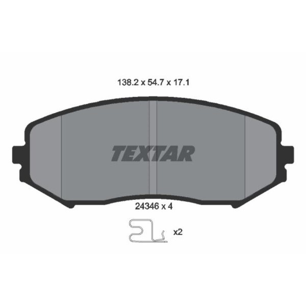 Textar BremsbeläGe Bremsbelegsatz Vorne FüR Suzuki Grand Vitara Ii-image