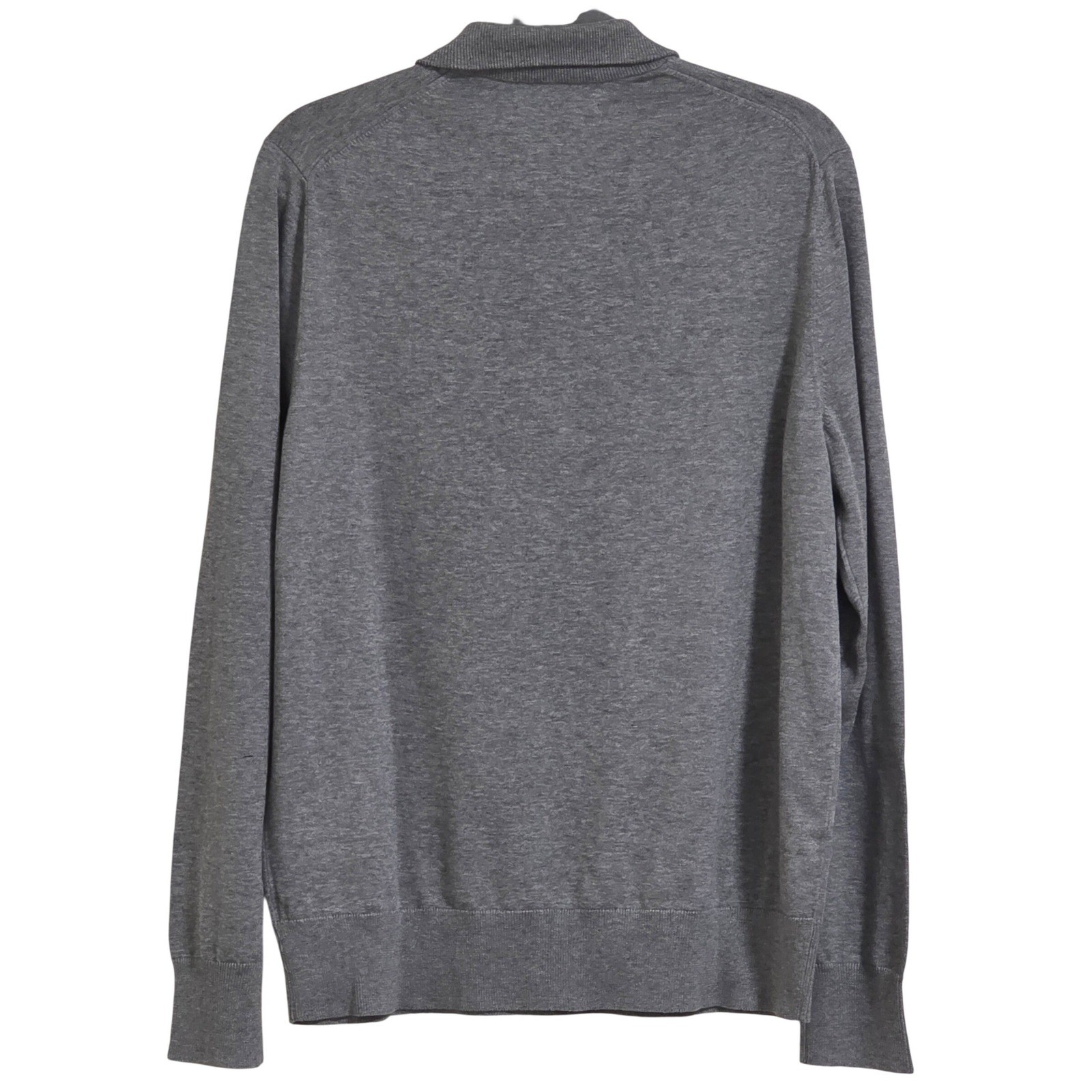 Brooks Brothers Supima Cotton Quarter Zip Sweater Grey Men's Medium NWT thumbnail 4