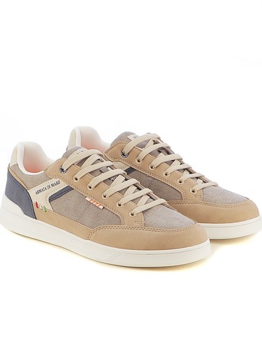 Herren Schnürer Sneaker hellbeige Marine Art. AMUS25D733 - Bild 3 von 11