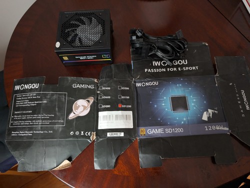 IWONGOU SD1200, 1200W Power Supply, PSU, 80+gold , please read description - Afbeelding 2 van 11