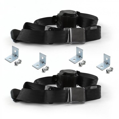 AMC Gremlin 1970 - 1979 Airplane 3pt BK Seat Kit w/Brackets-2 Belts