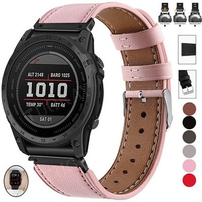 Quick Fit Leder Armband Für Garmin Fenix E 8 7 7X Solar 6 6X Pro 5 5X Plus 955