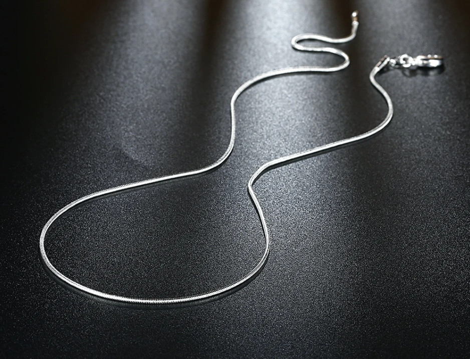 Massive Echt 925 Sterling Silber Schlangenkette 1-3mm Frauen Männer Kinder