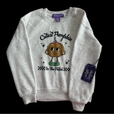 NWT Violet Skye Cutest Pumpkin Graphic Sweatshirt Kids L 10/12
