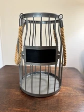 Cage-like Metal Basket Wine Cork Holder