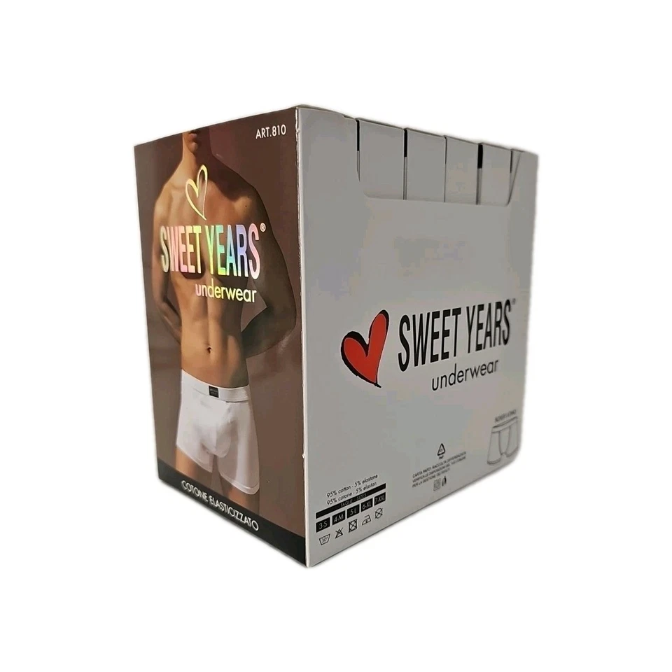 6 BOXER UOMO SWEET YEARS ART. 810 ELASTICO INFILATO RICOPERTO COTONE FIRMATA - Immagine 3 di 4