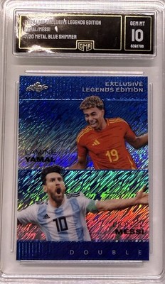 Leaf Exclusive Legends Double LAMINE YAMAL LIONEL MESSI Serial #7/20 SSP Soccer