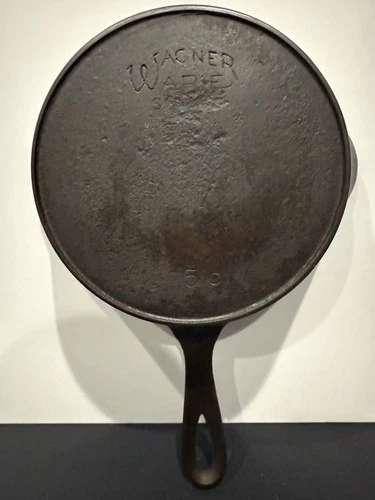 Early Wagner Ware Sidney-O #5C Cast Iron Skillet w/ Heat Ring | USA Made