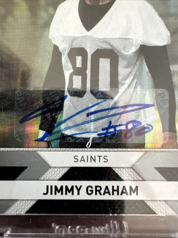 2010 Panini Threads - Jimmy Graham #245 Silver Signatures /499 (AU, RC) - Image 3 of 4