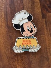 Vintage 1970’s Disney Chef Mickey Magnet (SUSIE’S KITCHEN) Rare 5” Made In USA