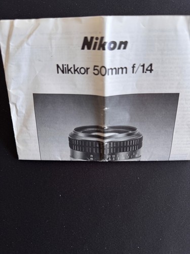 #A1134-Nikon Nikkor 1,4/50mm Bedienungsanleitung Anleitung