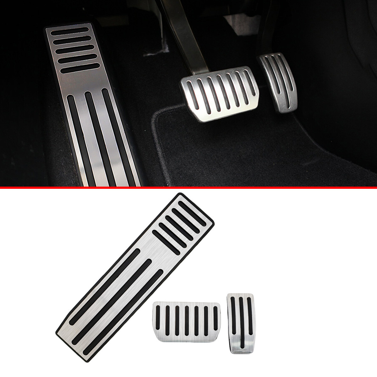 Gas Fuel Brake Footrest Pedal Cover For Tesla Model S / X 2016-2024 Accessories