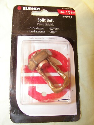 Hubbell Burndy Split Bolt KS25BAG1R #4 - #1/0 Str Copper 1 Pack L@@K!!