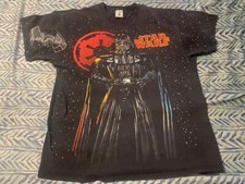 Vintage Star Wars Darth Vader TShirt XL Delta Made in USA Single Stitch All Over