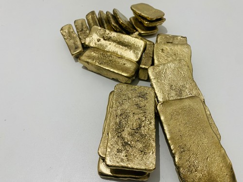 Gold Bars, 100g, Recycled Gold, Old Gold: Chips from CPU, USB, HDMI
