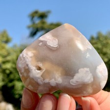 100G Natural Black Cherry blossom agate heart-shaped quartz crystal Healing