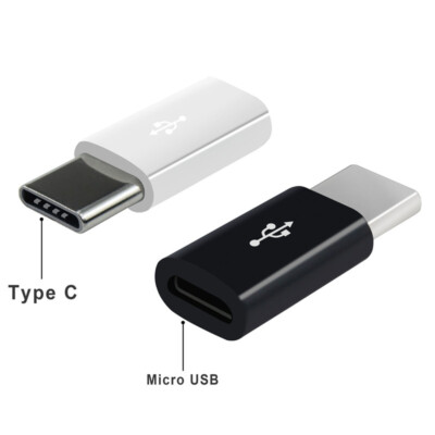 Micro USB To Type C USB-C Adapter Male Female Connector Adapter Plug Jack Cable