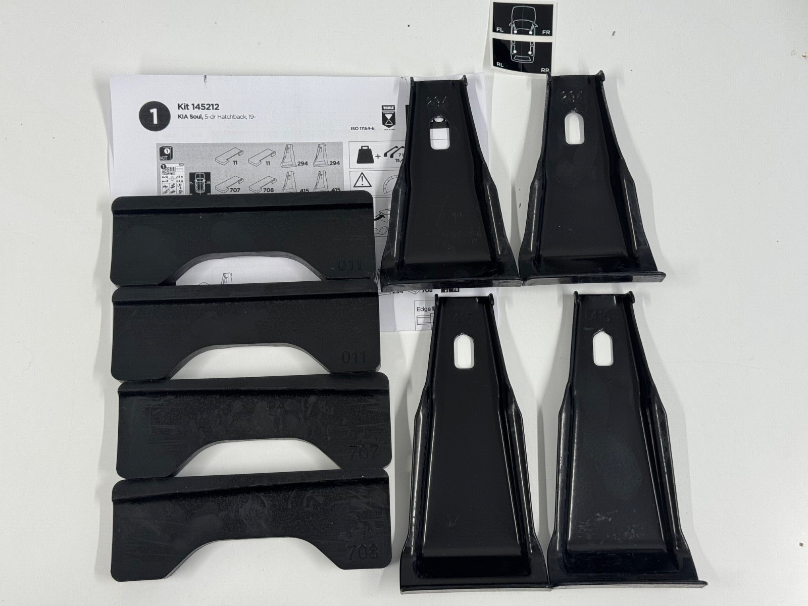 THULE FITTING KIT 5212 used no box fits KIA Soul, 5-dr Hatchback, 19-