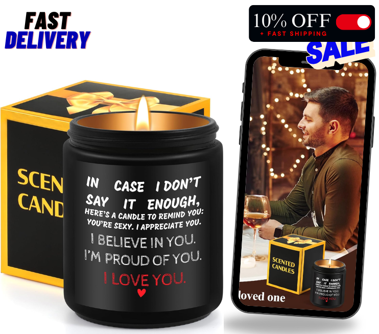 Valentines Day Gift Candles, Wife Romantic Valentine Present For Her I Love You