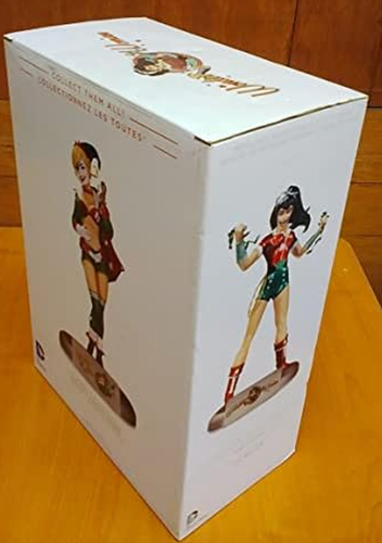 Figura Estatua DC Comics Bombshells 10 Pulgadas - Mujer Maravilla Navidad Nueva en Caja - Imagen 3 de 4