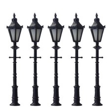 LNH07 5pcs Model Railway Led Lamppost Lamps Street Lights OO Scale 7.5cm 3V New